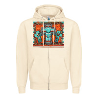 Sandshell turquoise gemstone crosses Zipper Hoodie - Jasminsmagicworld