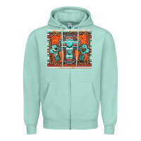 Seafoam turquoise gemstone crosses Zipper Hoodie - Jasminsmagicworld