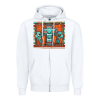White turquoise gemstone crosses Zipper Hoodie - Jasminsmagicworld