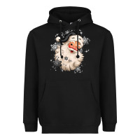 Black white christmas santa claus Heavyweight Hoodie - MaliasSmallBusiness