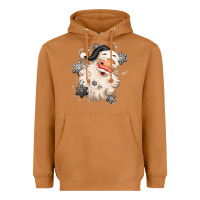 Meerkat white christmas santa claus Heavyweight Hoodie - MaliasSmallBusiness