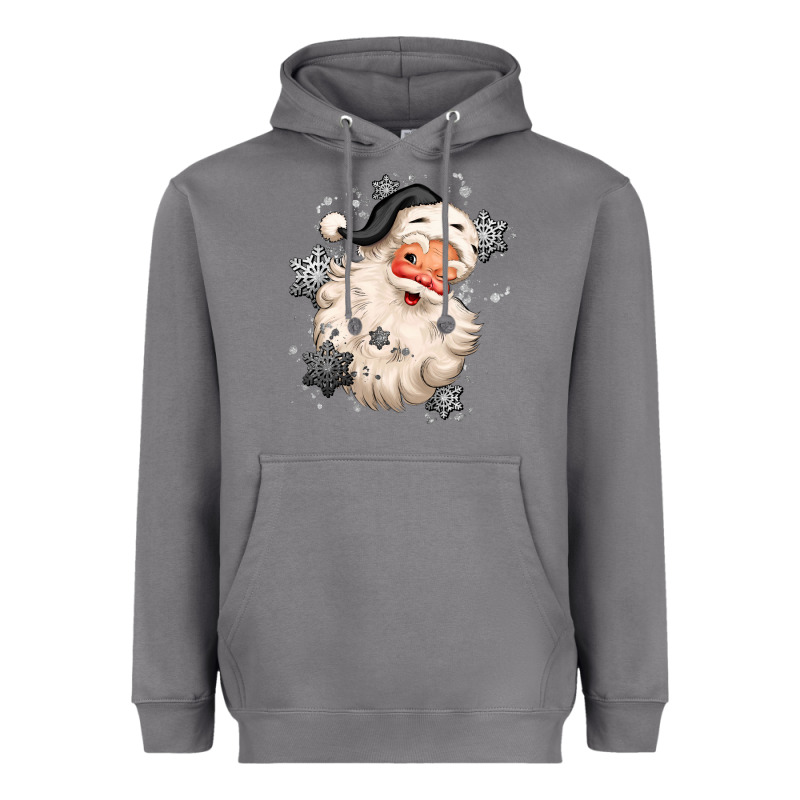 White Christmas Santa Claus Heavyweight Hoodie by MaliasSmallBusiness | Teevron
