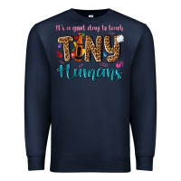 Navy its a good day to teach tiny humans Premium Sweatshirt - NancyCooperArtShop