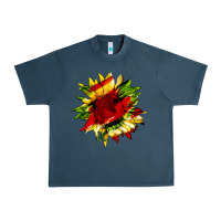 Midnight Navy juneteenth sunflower Urban Heavy Tee - HRA Design Shop