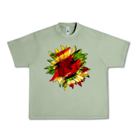 Oil Green juneteenth sunflower Urban Heavy Tee - HRA Design Shop