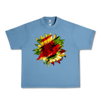 Pebble Blue juneteenth sunflower Urban Heavy Tee - HRA Design Shop