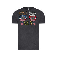Vintage Black small town usa Vintage Tee - CowhideDigitalArt