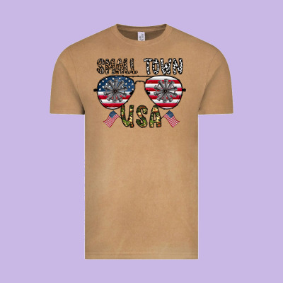 Small Town Usa Vintage Tee Designed By Cowhidedigitalart