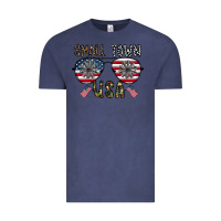 Vintage Denim small town usa Vintage Tee - CowhideDigitalArt