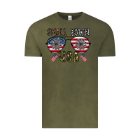 Vintage Olive small town usa Vintage Tee - CowhideDigitalArt
