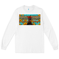 White doberman with sunflowers license plate Long Sleeve Tee - Artiststas