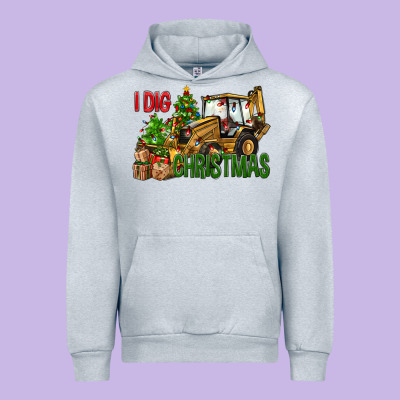 I Dig Christmas Urban Hoodie Designed By Nancycooperartshop