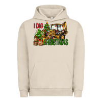 Pigment French Oak I dig Christmas Urban Hoodie - NancyCooperArtShop