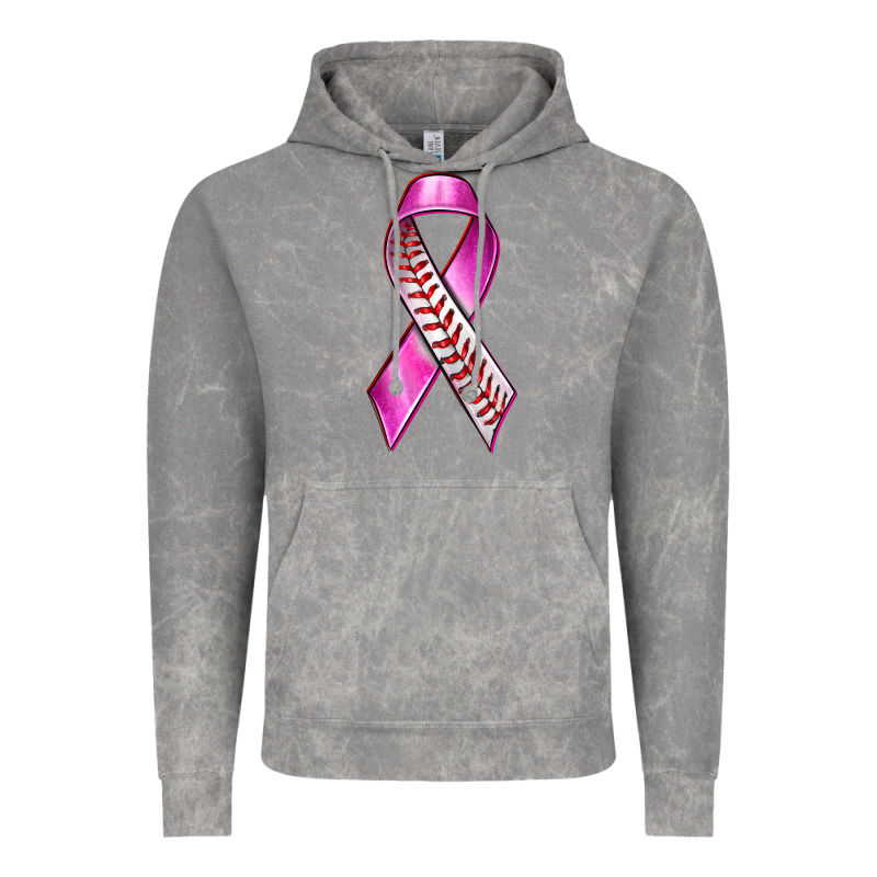 Breast Cancer Ribbon Baseball Vintage Hoodie by texasbilliewilder | Teevron