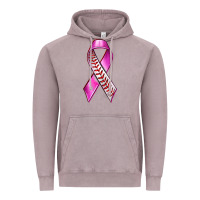 Vintage Zinc Breast Cancer Ribbon Baseball Vintage Hoodie - texasbilliewilder