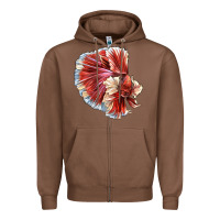 Chestnut Betta Fish Zipper Hoodie - LillyAllenDesigns