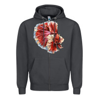 Smoke Betta Fish Zipper Hoodie - LillyAllenDesigns