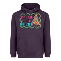 Plum merry and bright christmas tree Heavyweight Hoodie - MaliasSmallBusiness