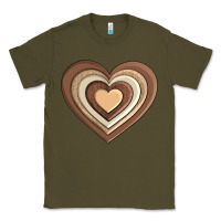 Army Green melanin heart Classic Tee - AdoDesignShop