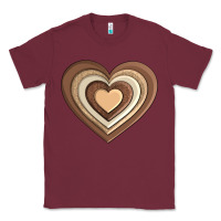 Burgundy melanin heart Classic Tee - AdoDesignShop
