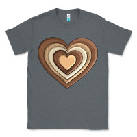 Charcoal Heather melanin heart Classic Tee - AdoDesignShop