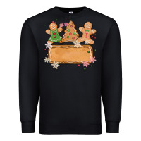 Black costom name christmas cookie Premium Sweatshirt - MaliasSmallBusiness