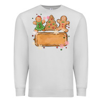 Dove Grey costom name christmas cookie Premium Sweatshirt - MaliasSmallBusiness
