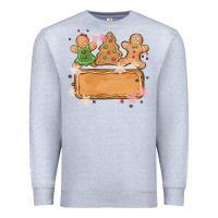 Heather Grey costom name christmas cookie Premium Sweatshirt - MaliasSmallBusiness