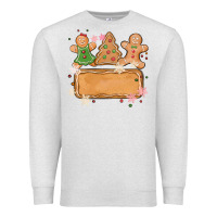 Oatmeal Heather costom name christmas cookie Premium Sweatshirt - MaliasSmallBusiness