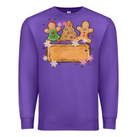 Purple costom name christmas cookie Premium Sweatshirt - MaliasSmallBusiness