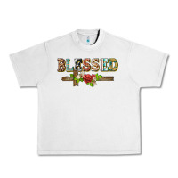 Lunar Rock blessed and floral cross Urban Heavy Tee - BarkalooDesign