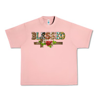 Salmon blessed and floral cross Urban Heavy Tee - BarkalooDesign
