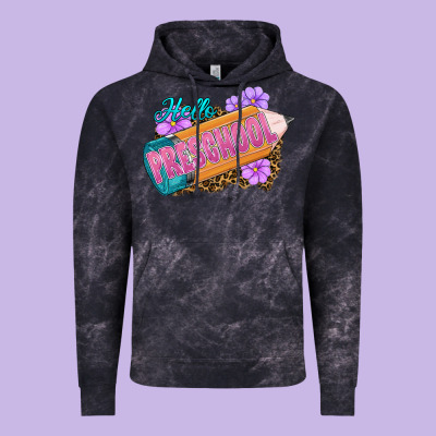 Hello Preschool Vintage Hoodie Designed By Ranaportraitstore