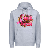 Heather Grey i wear pink for my mom Premium Hoodie - Artiststas