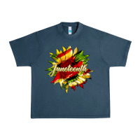 Midnight Navy juneteenth sunflower black lives matter Urban Heavy Tee - HRA Design Shop