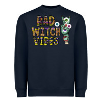 Navy bad witch vibes Heavyweight Sweatshirt - CowhideDigitalArt