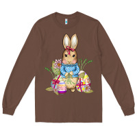 Chestnut easter bunny and eggs Long Sleeve Tee - AdoDesignShop