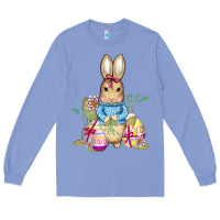 Colony Blue easter bunny and eggs Long Sleeve Tee - AdoDesignShop