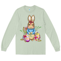 Matcha easter bunny and eggs Long Sleeve Tee - AdoDesignShop