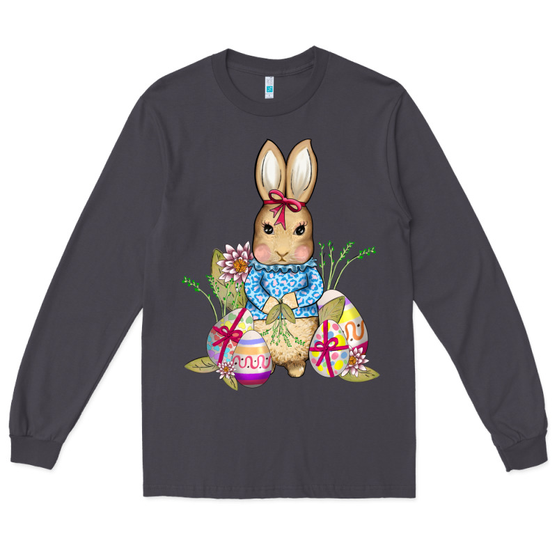 Easter Bunny And Eggs Long Sleeve Tee by AdoDesignShop | Teevron