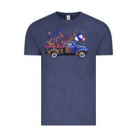 Vintage Denim western truck fourth of july Vintage Tee - FaDigitalArtStudio