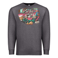 Charcoal Heather coffee teach repeat teacher Premium Sweatshirt - NancyCooperArtShop