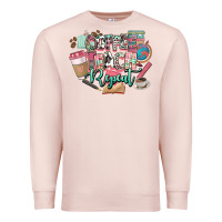 Pale Pink coffee teach repeat teacher Premium Sweatshirt - NancyCooperArtShop