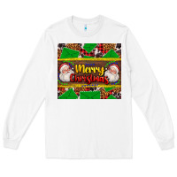 White merry Christmas with Santa Claus Long Sleeve Tee - AdoDesignShop