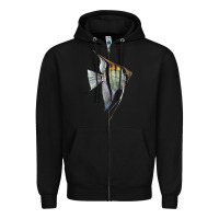 Black Angelfish Zipper Hoodie - LillyAllenDesigns