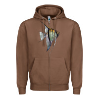Chestnut Angelfish Zipper Hoodie - LillyAllenDesigns