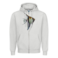 Dove Grey Angelfish Zipper Hoodie - LillyAllenDesigns