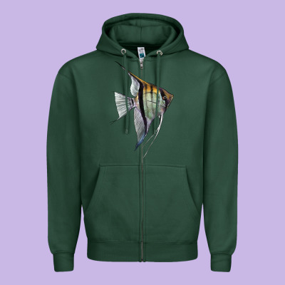 Angelfish Zipper Hoodie Designed By Lillyallendesigns
