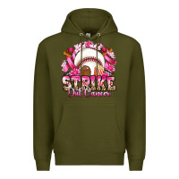 Army Green strike out cancer baseball Premium Hoodie - Artiststas