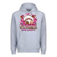 Heather Grey strike out cancer baseball Premium Hoodie - Artiststas